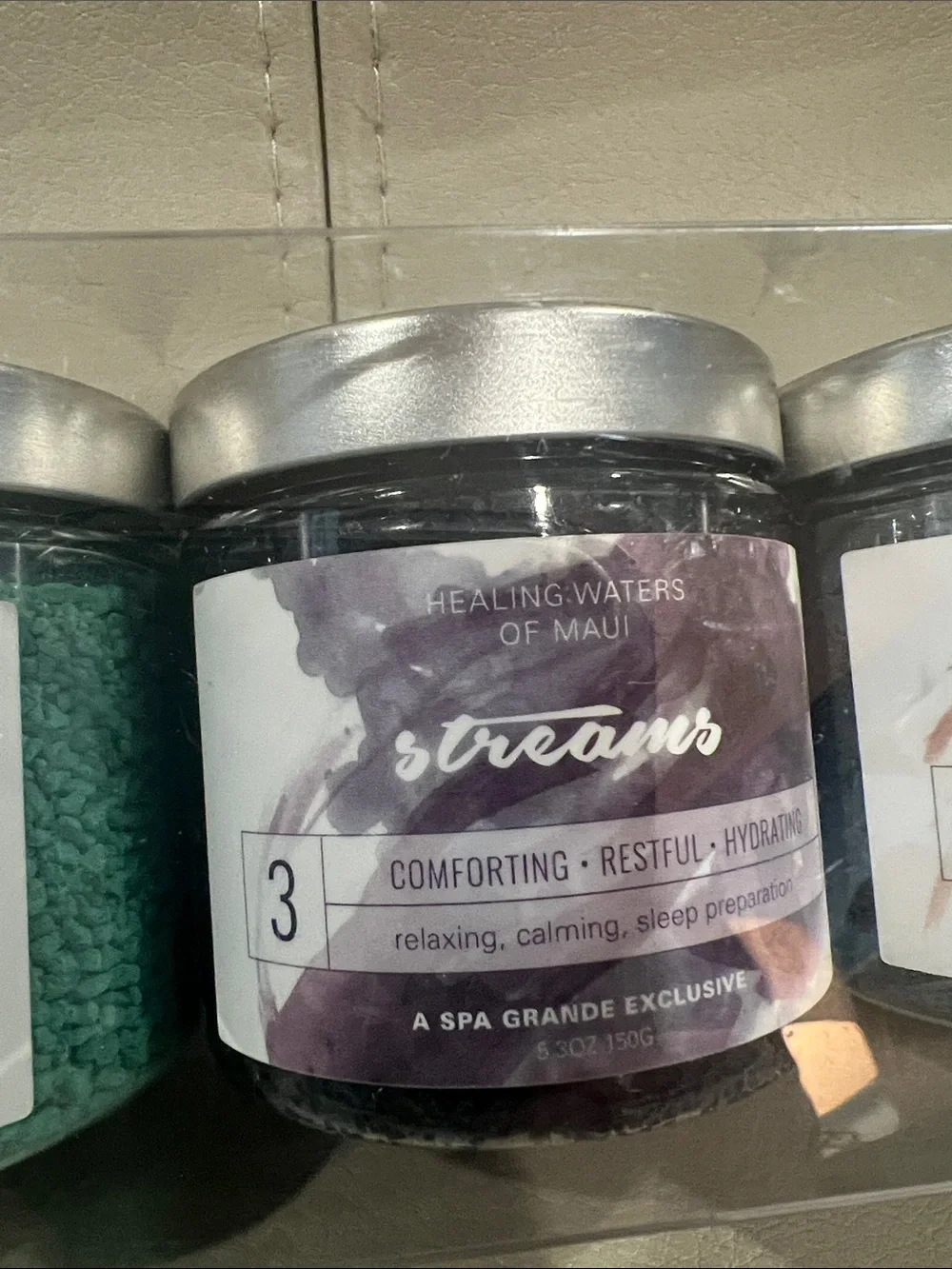 Spa grande bath products clouds waterfall streams rainforest ocean